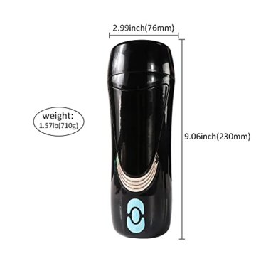 Elektrische Masturbator Cup mit Squeeze,Delightoys realistische Oral Masturbatoren mit 3D-Struktur Silikon Vagina&7 Vibrationsmodi für Männer, Taschenmuschi Erotik Sexspielzeug für Mann - 