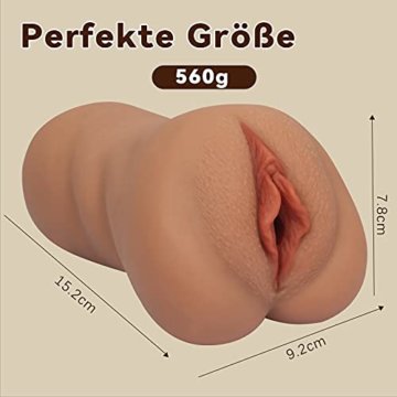Xocity 560G Realistische Masturbator Mastubrator Mann Sex Spielzeug Pussy Taschenmuschi mit Realistische Vagina 3D Klitoris und Schamlippen Erotik Masturbation Masturbatoren Sexspielzeug für Männer - 